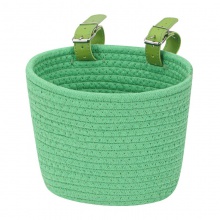 棉绳手工编织车篮车筐儿童滑板车自行车收纳筐车篓小号可拆卸