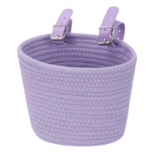 棉绳手工编织车篮车筐儿童滑板车自行车收纳筐车篓小号可拆卸