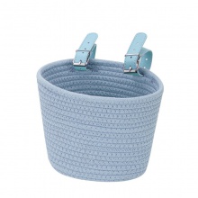 棉绳手工编织车篮车筐儿童滑板车自行车收纳筐车篓小号可拆卸