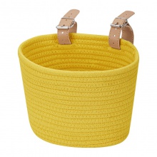 棉绳手工编织车篮车筐儿童滑板车自行车收纳筐车篓小号可拆卸