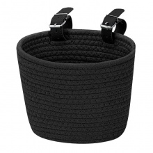 棉绳手工编织车篮车筐儿童滑板车自行车收纳筐车篓小号可拆卸