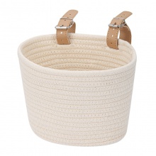 棉绳手工编织车篮车筐儿童滑板车自行车收纳筐车篓小号可拆卸