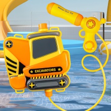 卡通消防车背包水枪男女孩玩水泳池沙滩抽拉式水枪儿童玩具喷水枪