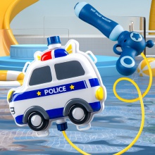 卡通消防车背包水枪男女孩玩水泳池沙滩抽拉式水枪儿童玩具喷水枪