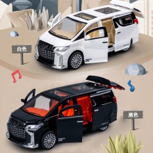 五开门儿童玩具小汽车双向惯性豪华商务面包车灯光仿真音效车模