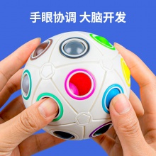 儿童玩具益智魔方彩虹球手指迷你足球异形魔方解压魔力球礼品