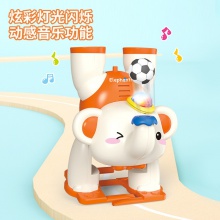 儿童电动玩具吹球小象倒立行走悬浮吹球音乐灯光益智礼物地摊