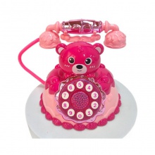 小库米电话机 卡通萌兔蛋糕音乐电话过家家女孩玩具 电话机玩具